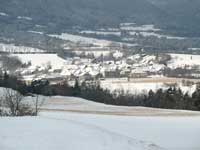 Foto : Vista del pueblo nevado